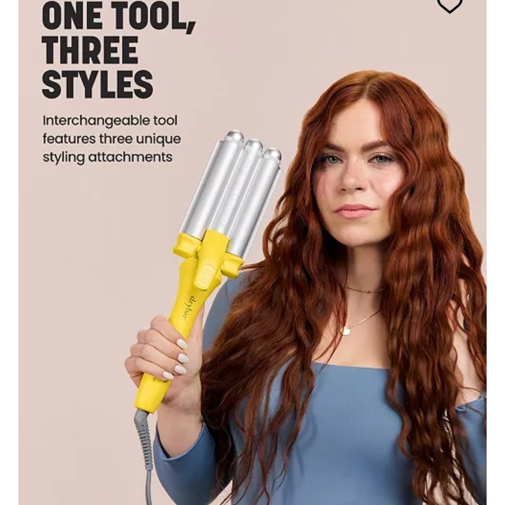 🆕 Drybar The Mixologist Interchangeable Styling Wand Yellow Silver Curling Set - Picture 5 of 5